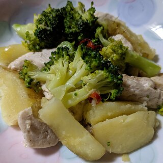 野菜と鶏肉♡オリーブオイル炒め